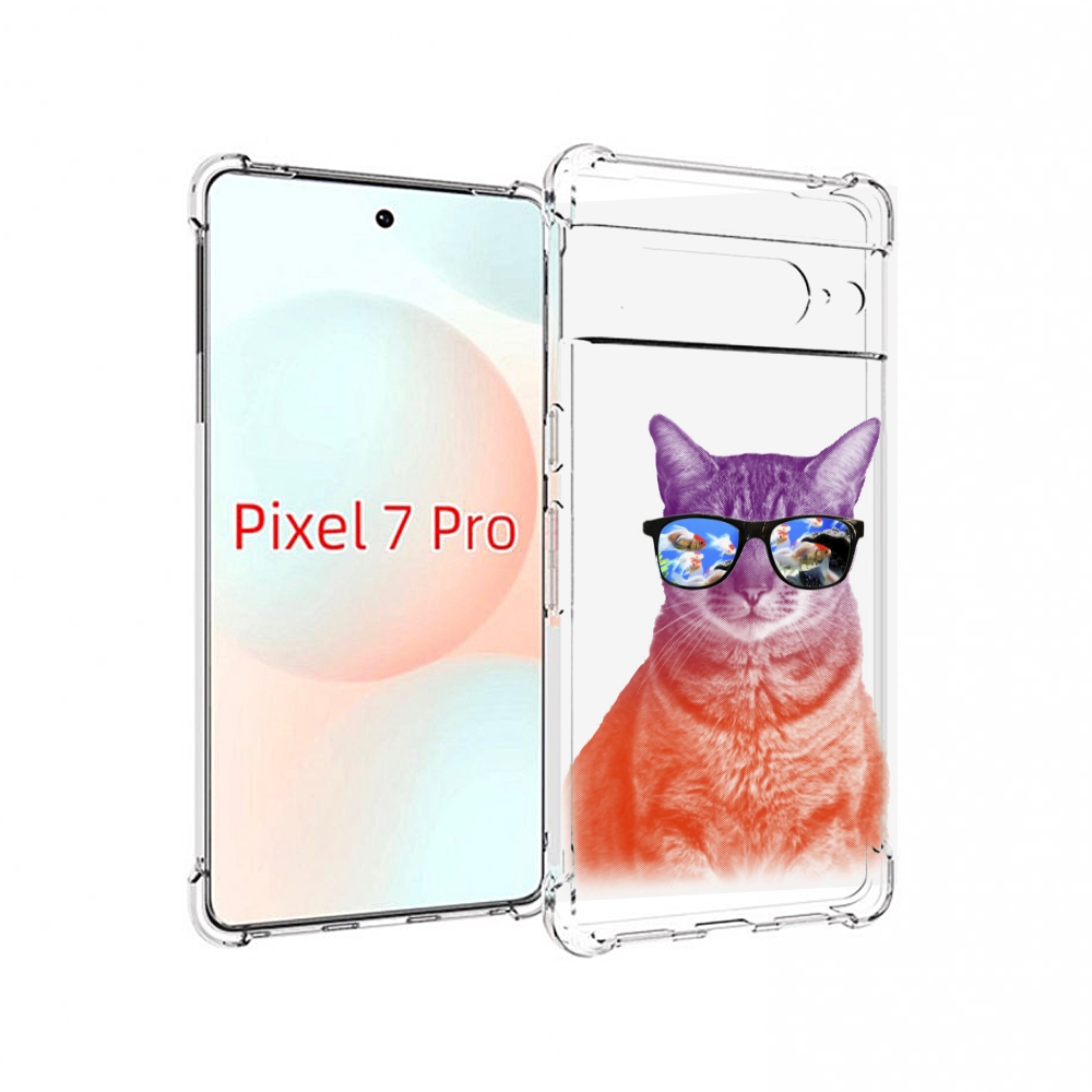 

Чехол Mypads Крутой Кот-2 Для Google Pixel 7 Pro, Прозрачный, Tocco