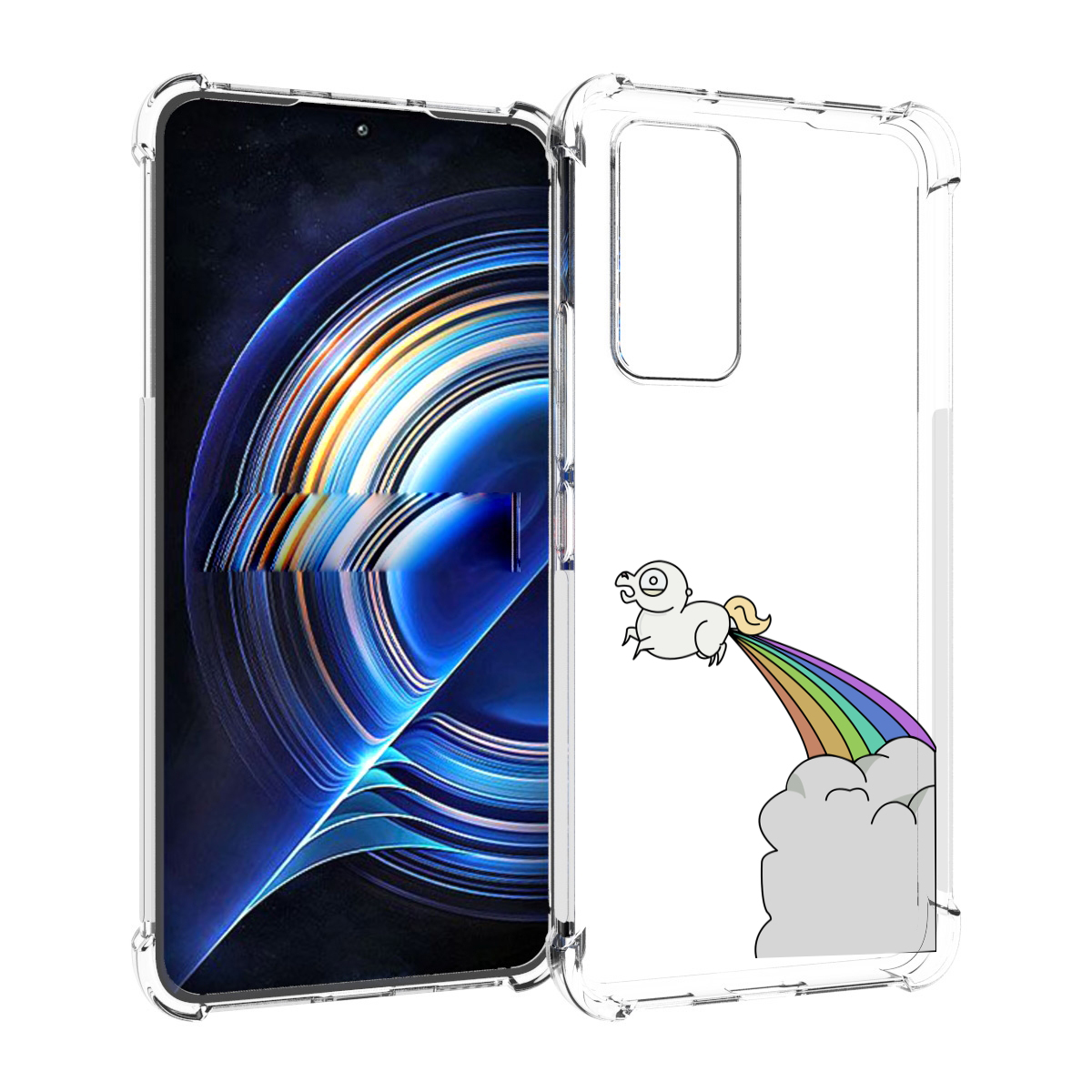 

Чехол MyPads летающее-пони детский для Tecno Camon 19 Neo, Прозрачный, Tocco