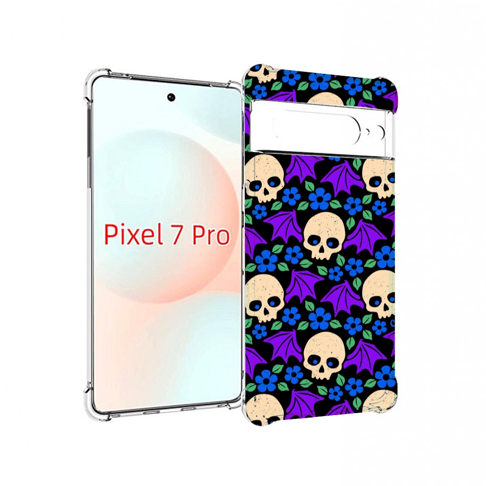 

Чехол Mypads Крылатые Черепа Для Google Pixel 7 Pro, Прозрачный, Tocco