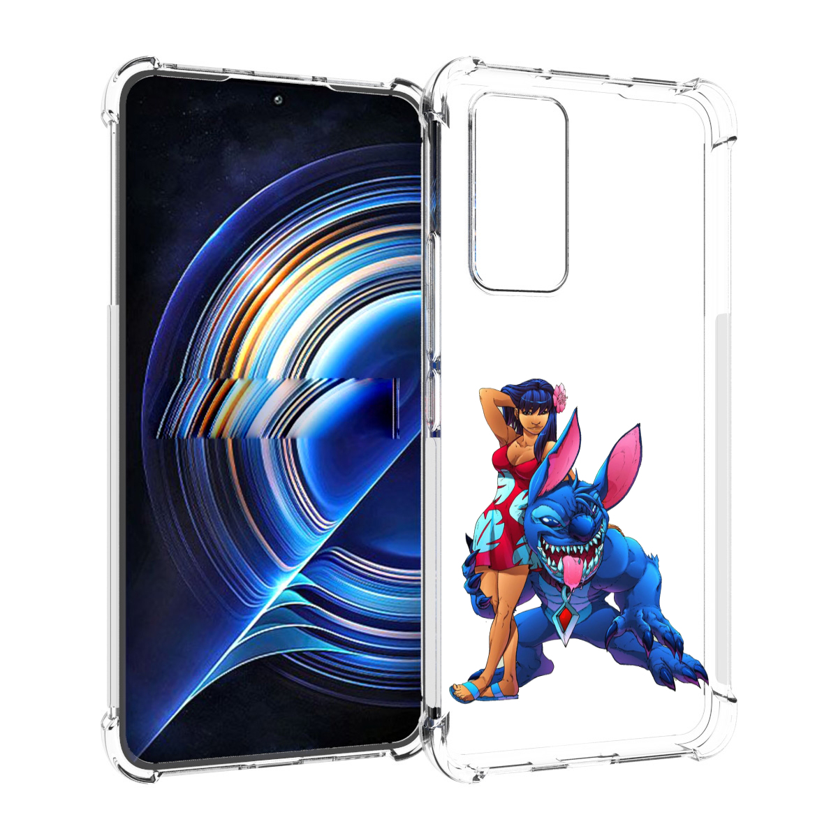 

Чехол MyPads лило и накаченный стич детский для Tecno Camon 19 Neo, Прозрачный, Tocco