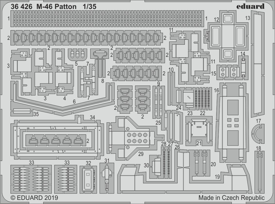 фото Фототравление eduard 1/35 m-46 patton