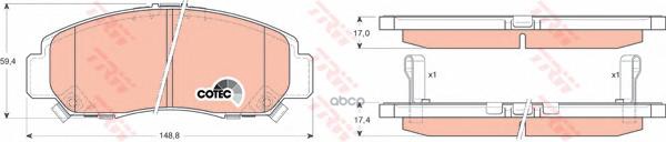 

Колодки дисковые п.honda jazz 1.2i/1.4/stream 1.7i/2. Gdb3268 =747 12=d5100m-01=y05-5100m