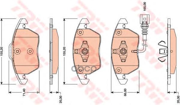 

Колодки дисковые п. audi tt 2.0/3.2 & quattro 06> Gdb1807