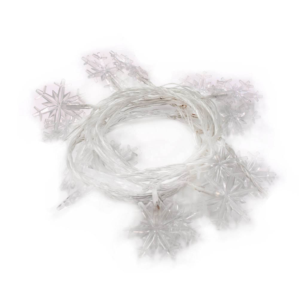 Световая гирлянда новогодняя Remeco collection Снежинка KSM-703253 4 м белый дневной