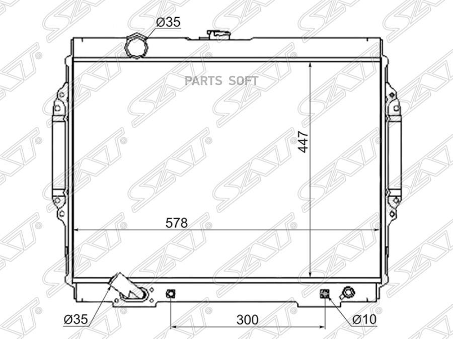 SAT Радиатор MITSUBISHI PAJERO 6G74 V6 3.5 91-99