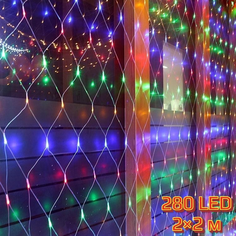 Электрогирлянда Сетка 280 LED, 2х2 м (Цвет: Разноцветный  )