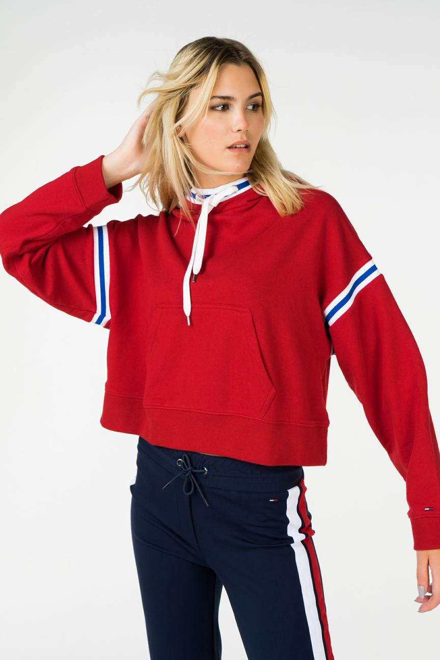 фото Толстовка женская tommy jeans dw0dw05371 красная 46 ru