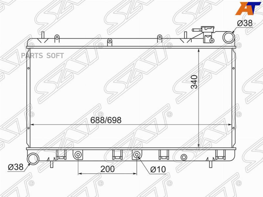 

SAT Радиатор SUBARU FORESTER 97-02/IMPREZA 93-99