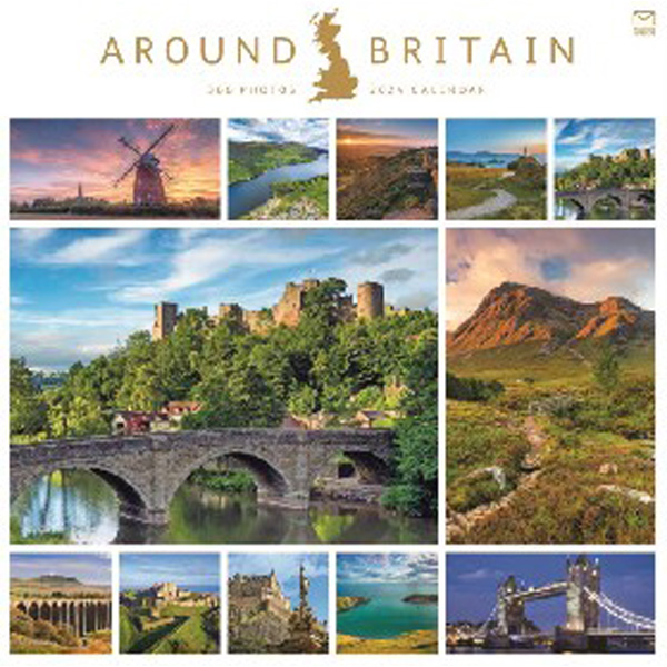 

Around britain square wall calendar 2024