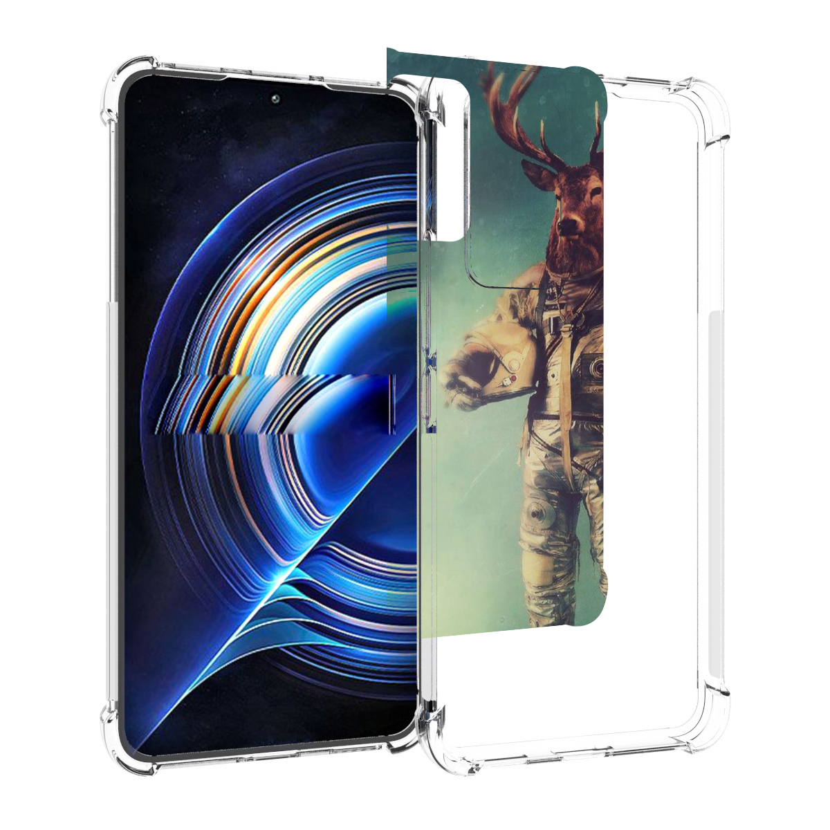 

Чехол MyPads лось космонавт для Tecno Camon 19 Neo, Прозрачный, Tocco