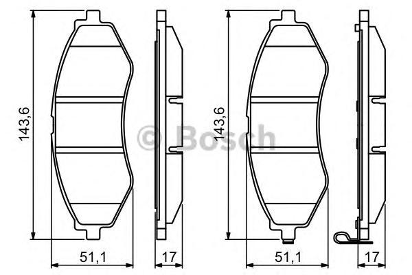 

Тормозные колодки Bosch передние дисковые 986494343