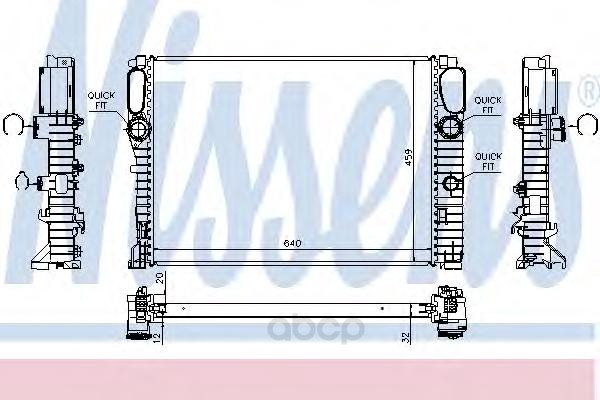 

Радиатор Меrсеdеs W211 Е270 Сdi 02- NISSENS 62797a