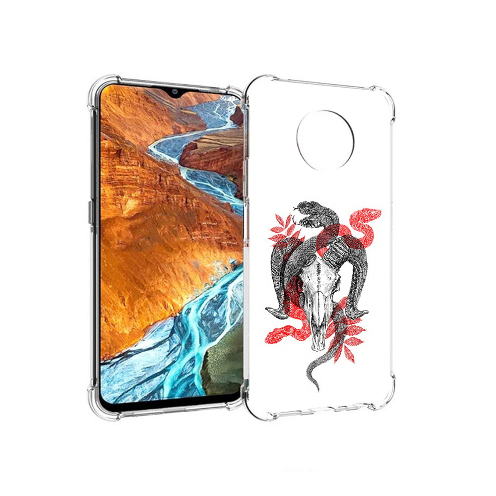

Чехол MyPads Tocco для Nokia G300 змея в черепе рисунок (PT224563.108.365), Прозрачный, Tocco