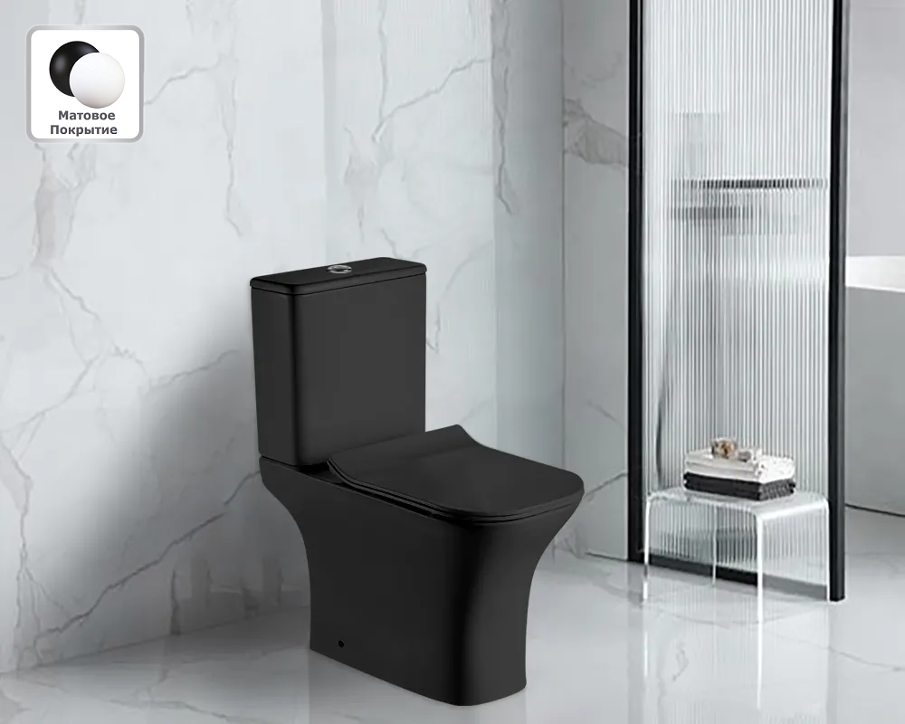 

Унитаз-компакт Cerutti SPA VETTORE MB черный матовый 650х340х790, 9241