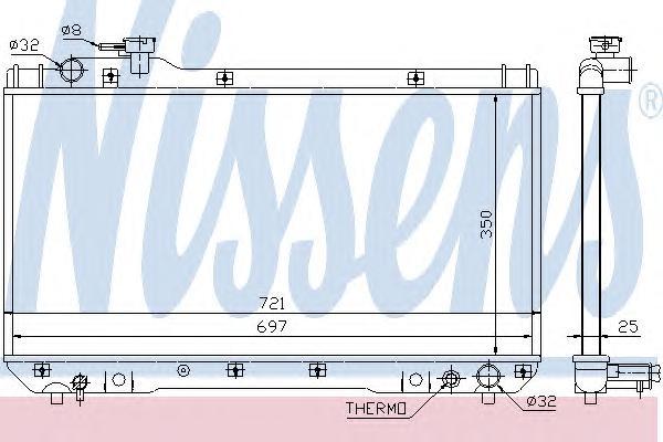 фото Ns64706_радиатор системы охлаждения тоуоtа rаv 4 2.0 16v 94-97 nissens 64706