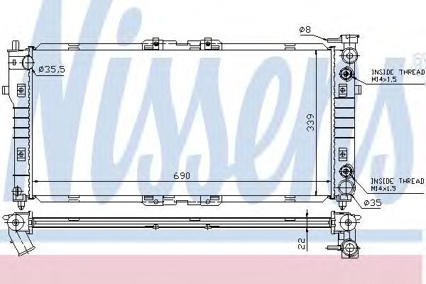 

Радиатор Маzdа 626 (Gе, Gf) Ат 62393 NISSENS 62393
