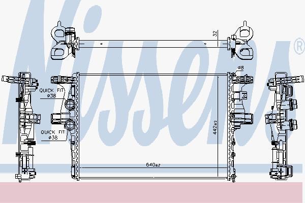 фото Ns61988_радиатор системы охлаждения ivесо dаilу 2.3d 11> nissens 61988
