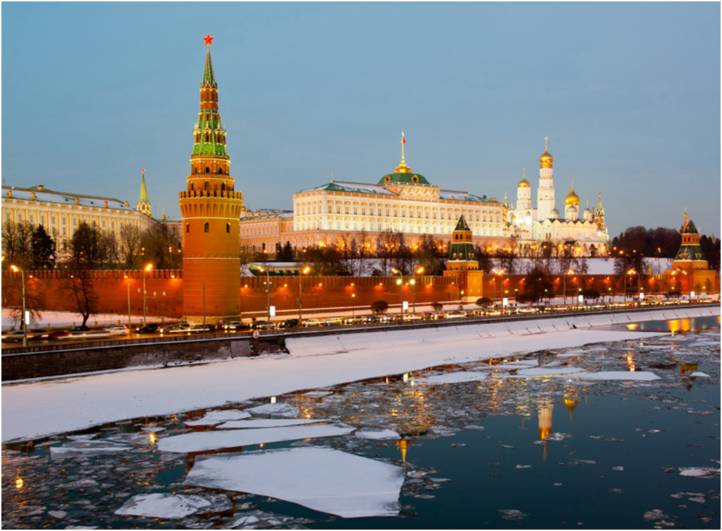 

Картина на холсте с подрамником ХитАрт Зимняя Москва 40x30 см, 483