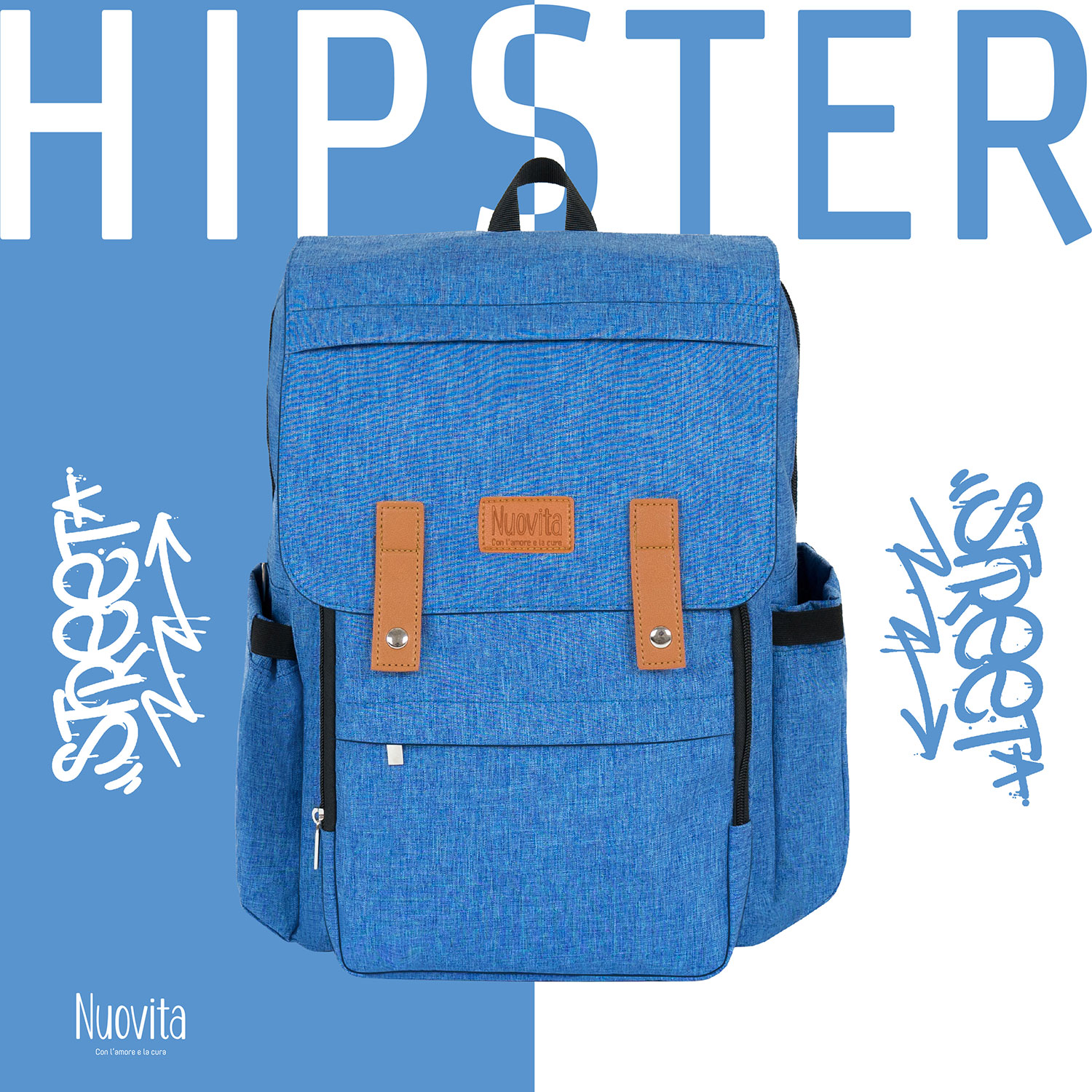 Рюкзак Nuovita CAPCAP hipster (Blu/Голубой)