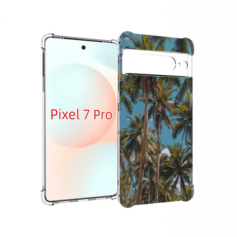 

Чехол Mypads Летние Пальмы Для Google Pixel 7 Pro, Прозрачный, Tocco