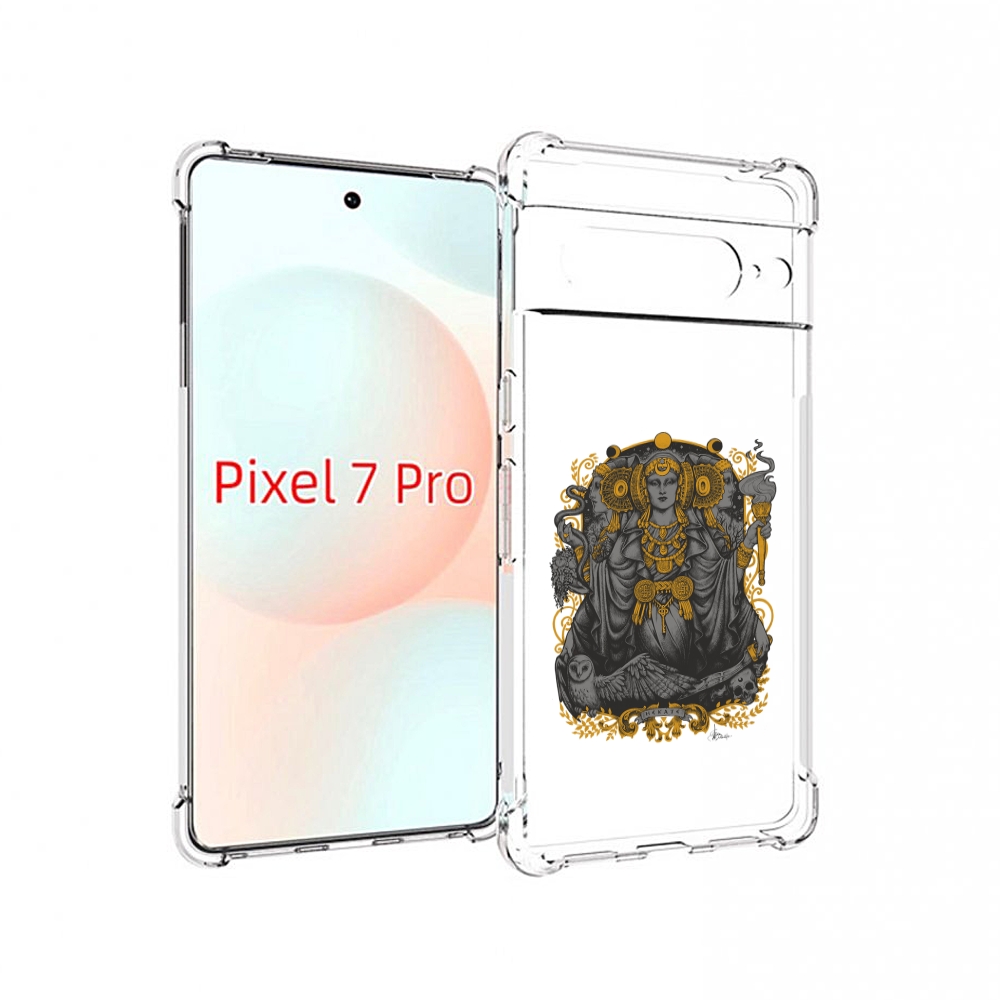 

Чехол Mypads Божество С Золотыми Элементами Для Google Pixel 7 Pro, Прозрачный, Tocco