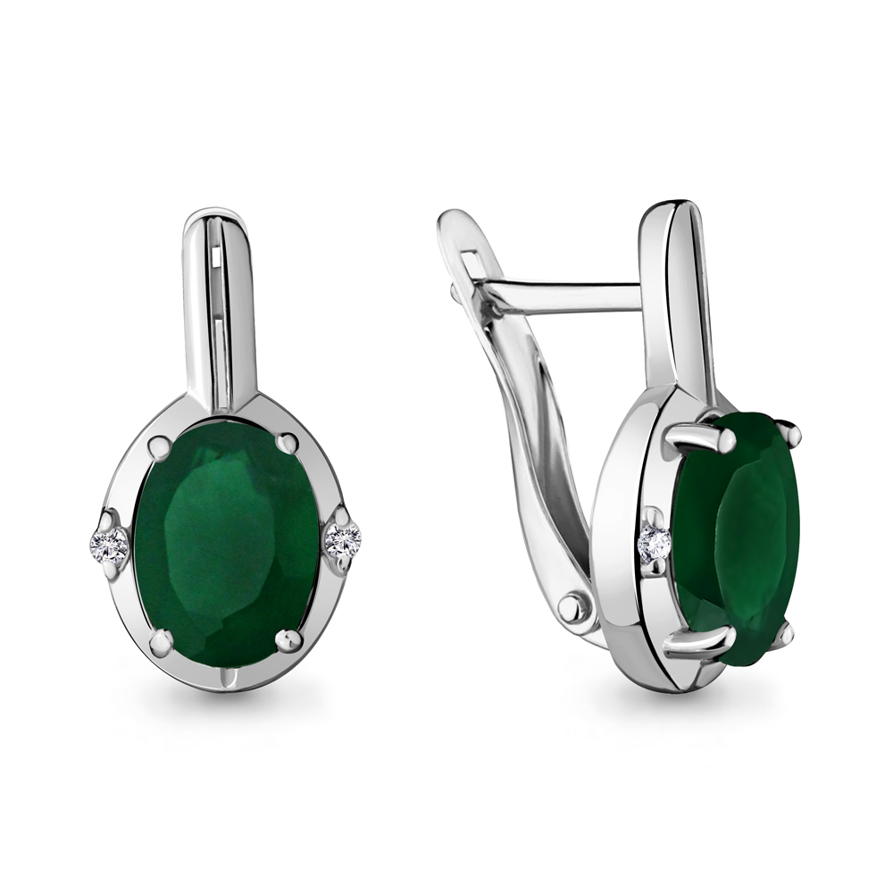 

Серьги из серебра с агатом Яхонт Ювелирный 185923, 185923