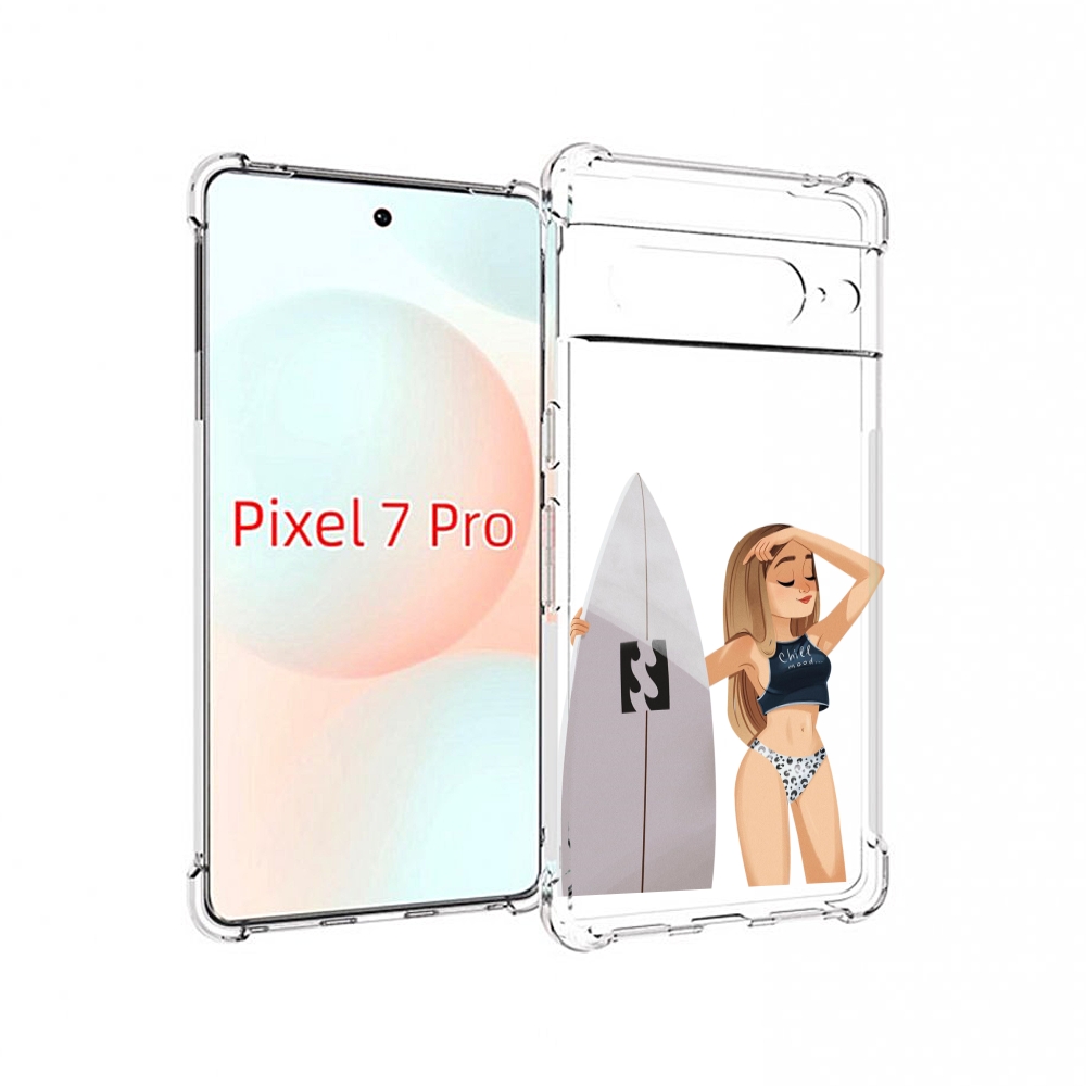

Чехол Mypads Летний-Серф Для Google Pixel 7 Pro, Прозрачный, Tocco
