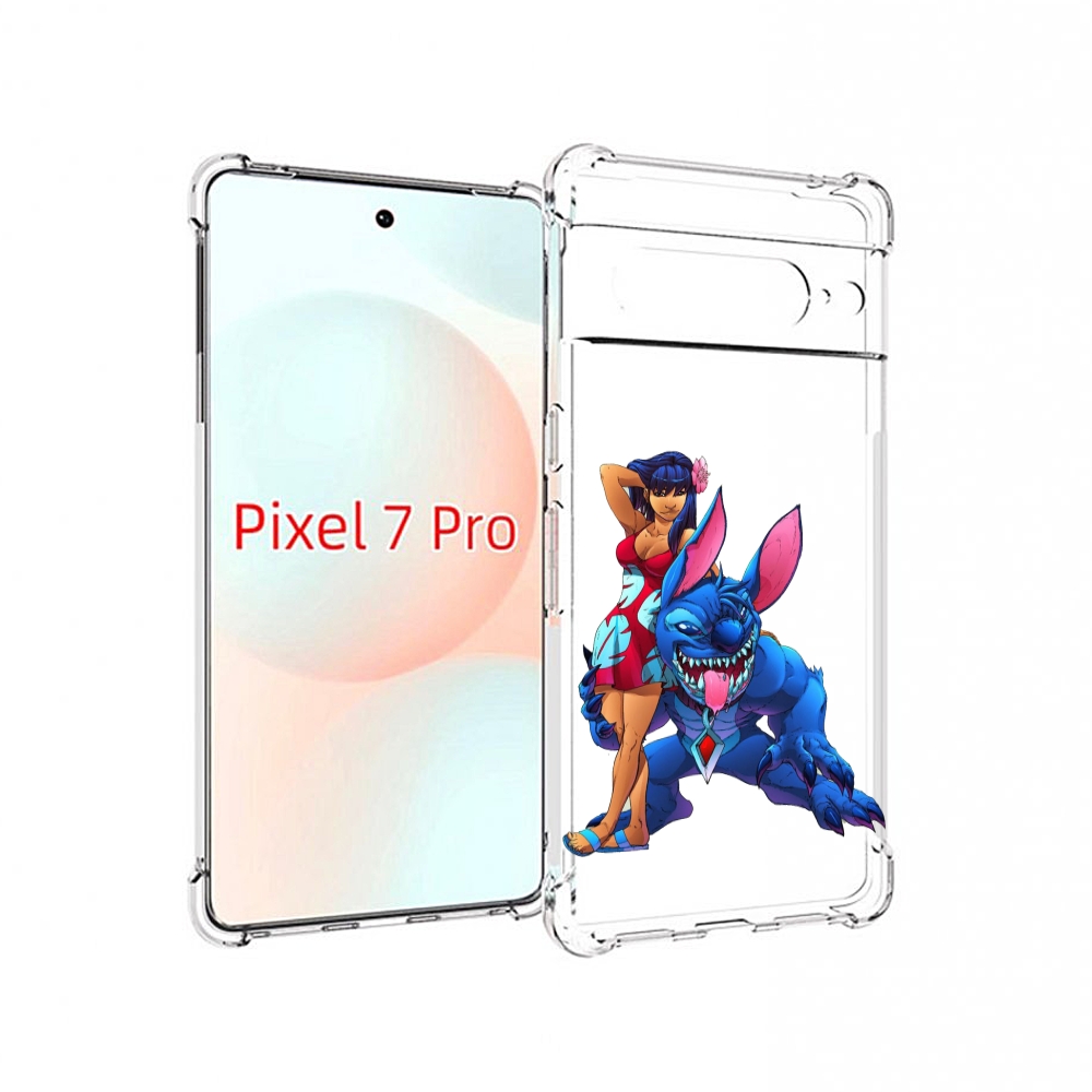 

Чехол Mypads Лило И Накаченный Стич Детский Для Google Pixel 7 Pro, Прозрачный, Tocco