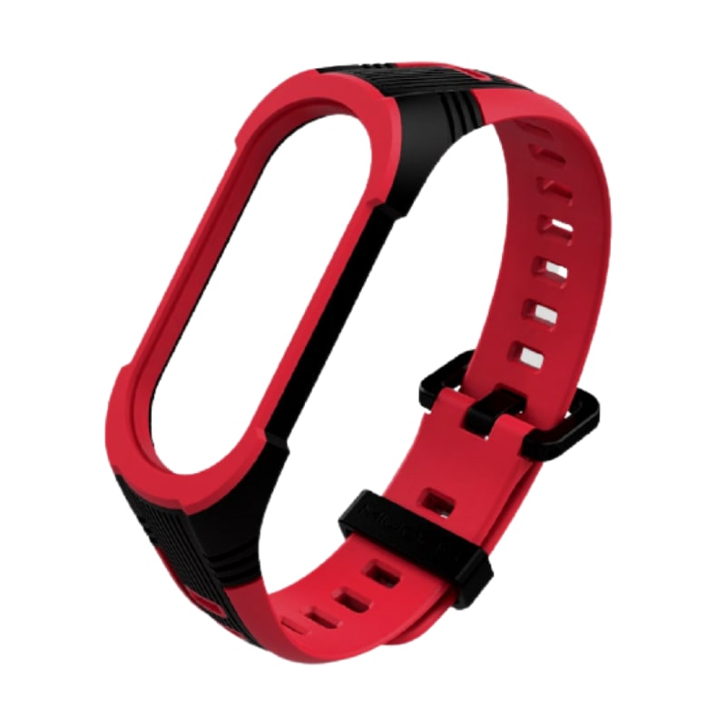 

Ремешок Mijobs Silica Gel-Color для Xiaomi Mi Band 5 / Mi Band 5 NFC (красный/черный), Silica Gel-Color