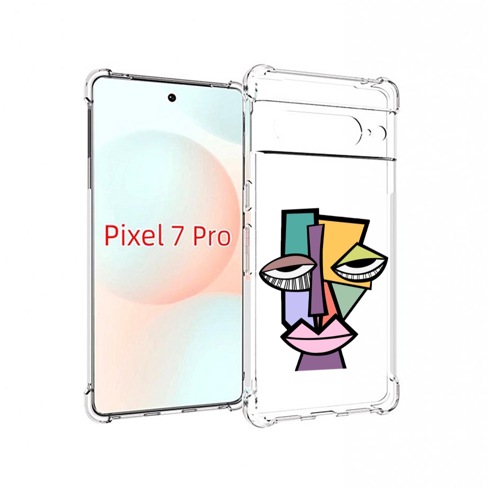 

Чехол Mypads Лицо Из Квадратиков С Глазами Женский Для Google Pixel 7 Pro, Прозрачный, Tocco