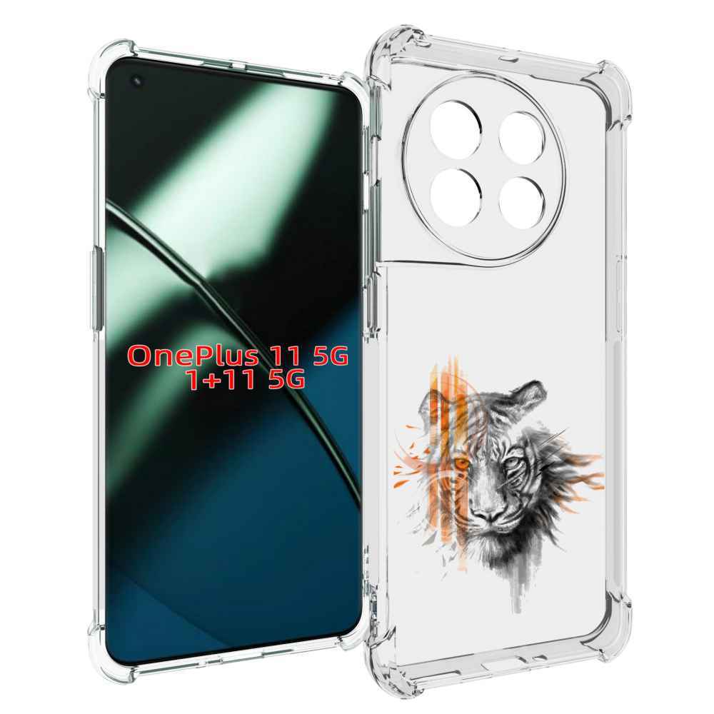

Чехол MyPads огненный тигр для OnePlus 11, Прозрачный, Tocco