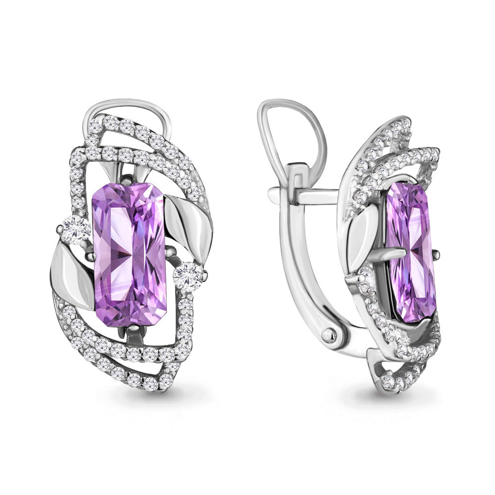 

Серьги из серебра с аметистом Яхонт Ювелирный 186145, 186145
