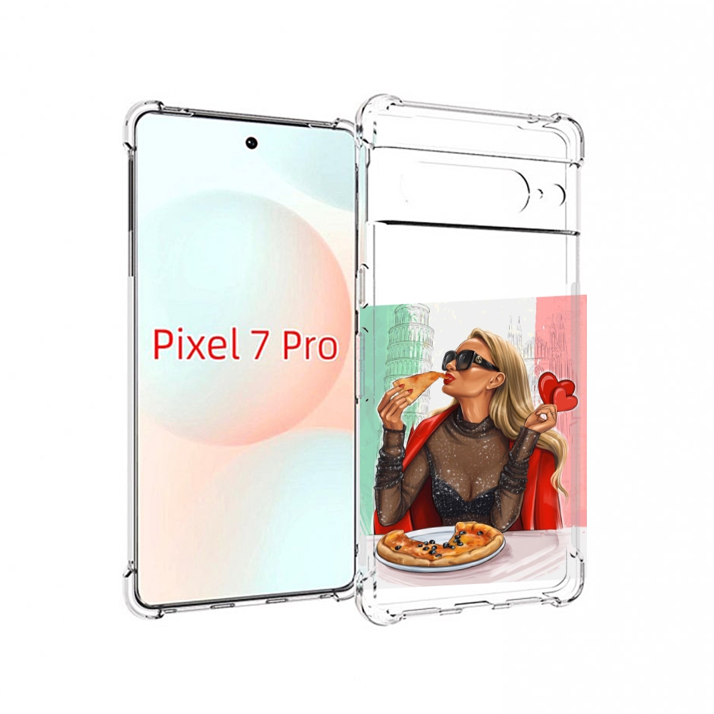 

Чехол Mypads Любительница-Пиццы Женский Для Google Pixel 7 Pro, Прозрачный, Tocco