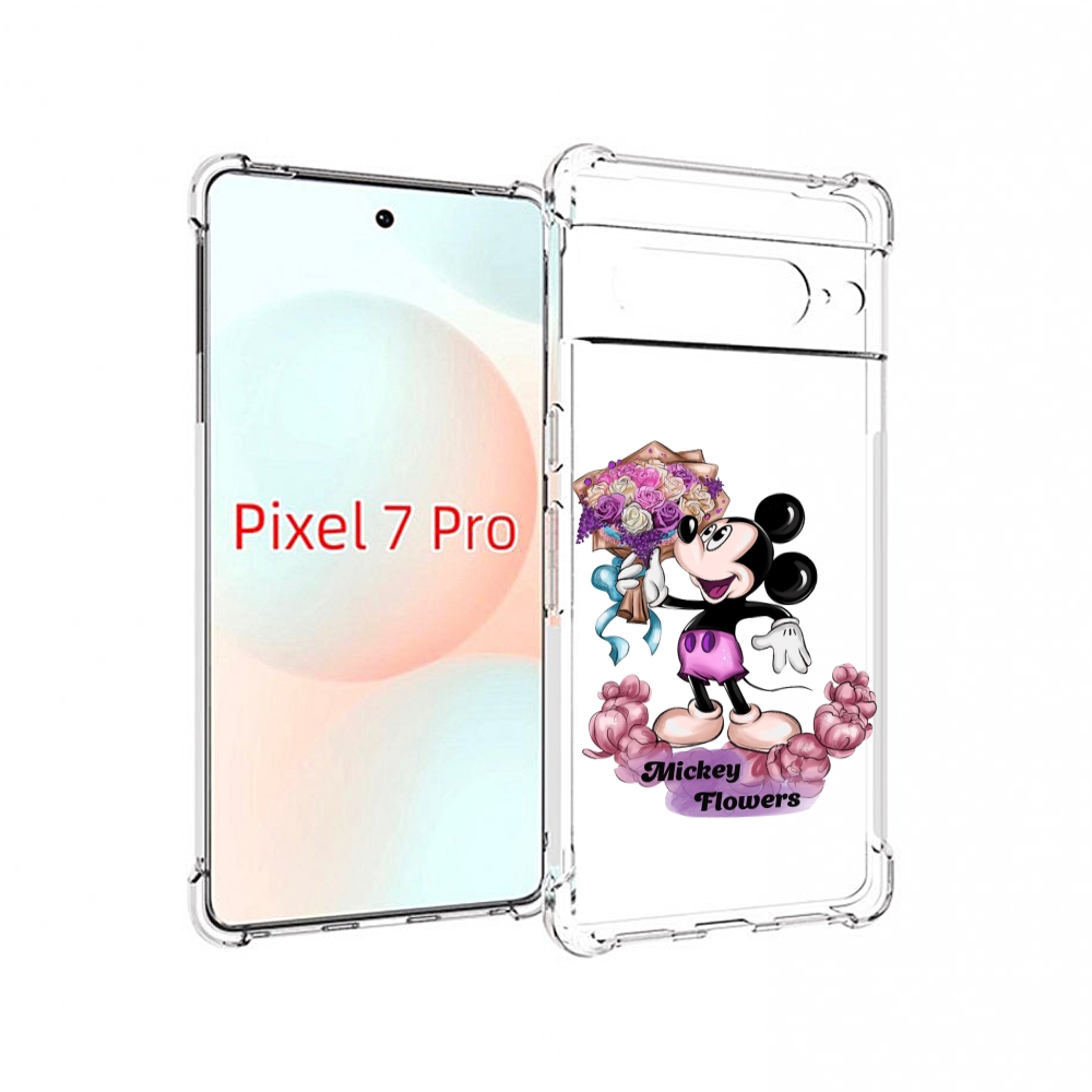

Чехол Mypads Микки-С-Цветами Женский Для Google Pixel 7 Pro, Прозрачный, Tocco