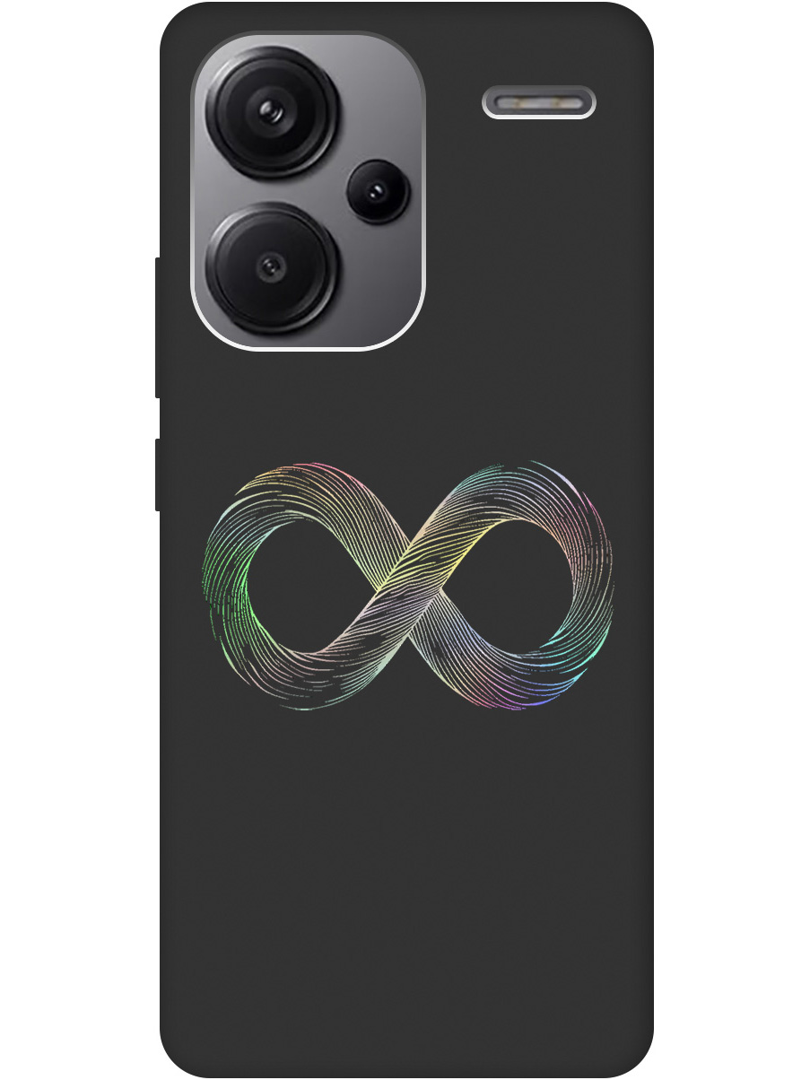 

Силиконовый чехол на Xiaomi Redmi Note 13 Pro + с принтом матовый черный 846093, Черный;серебристый, 776589261