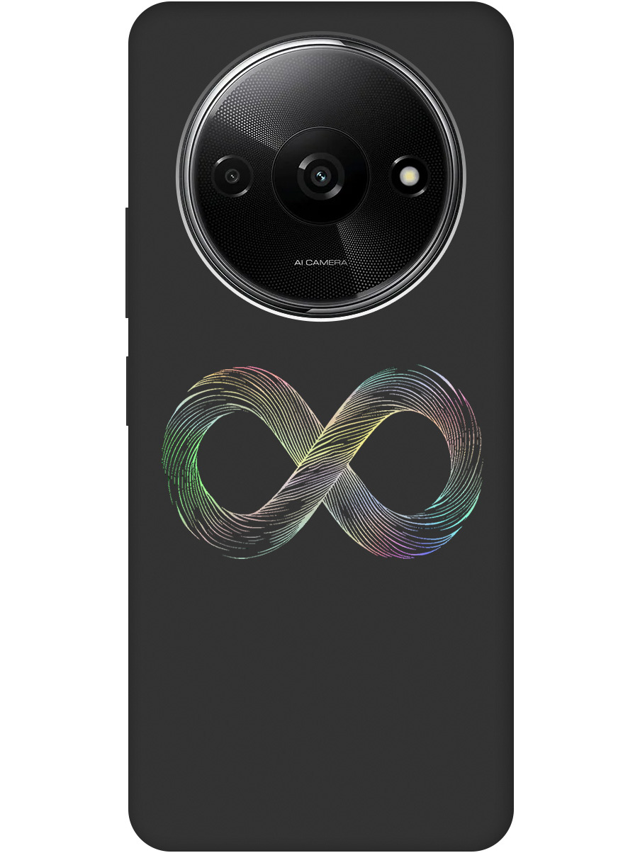 

Силиконовый чехол на Xiaomi Redmi A3 / Poco C61 с принтом матовый черный 846096, Черный;серебристый, 780484061