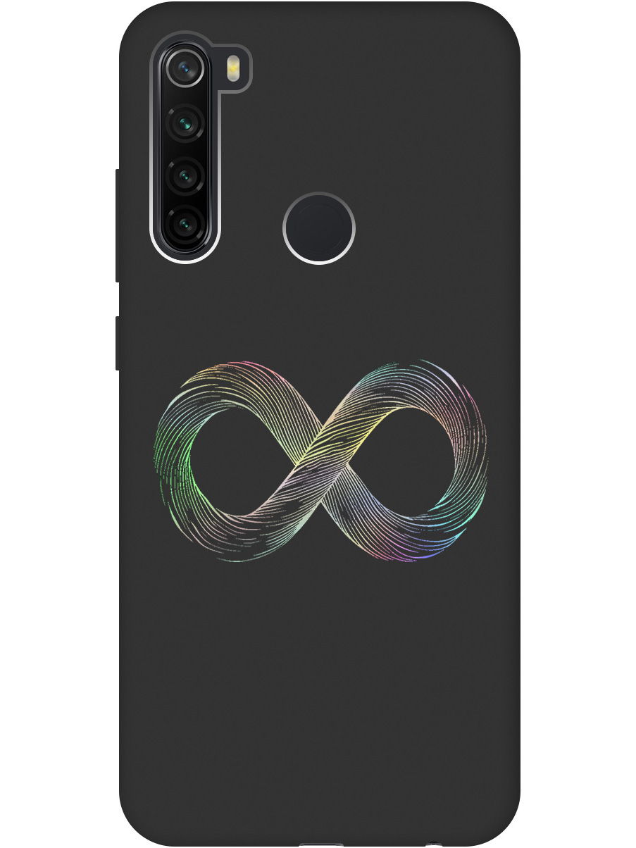 

Силиконовый чехол на Xiaomi Redmi Note 8T с принтом "Знак бесконечность" матовый черный, Черный;серебристый, 722349061