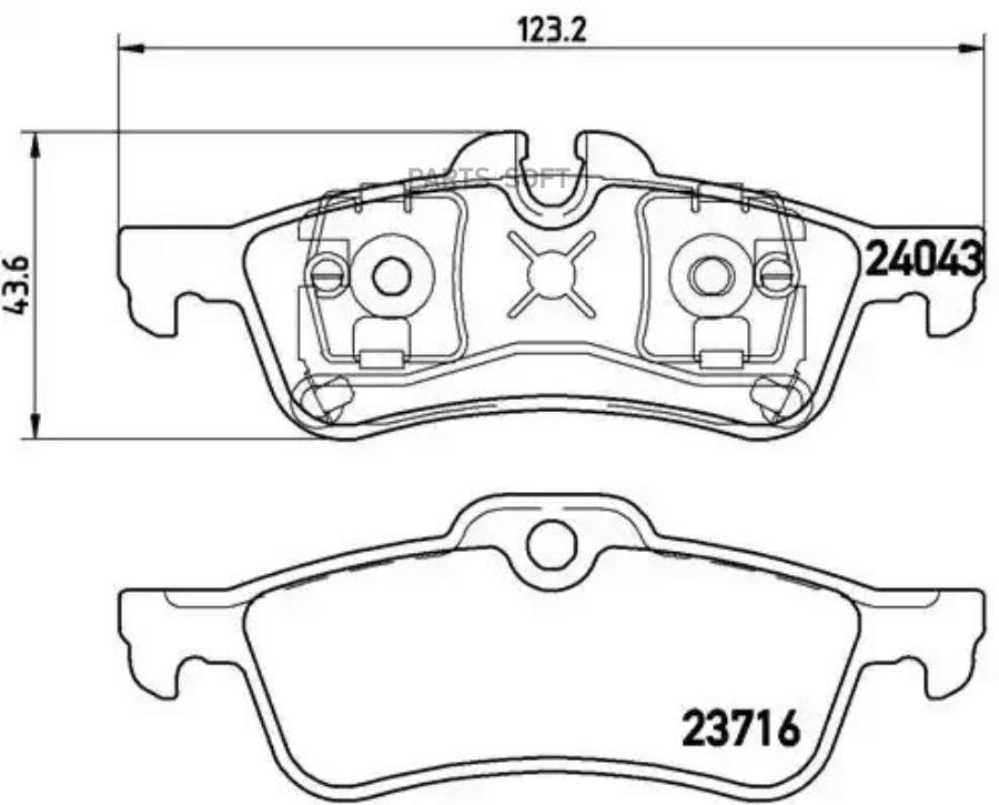 

Колодки торм.зад. BMW Mini Cooper/One/Works 6/01-> BREMBO