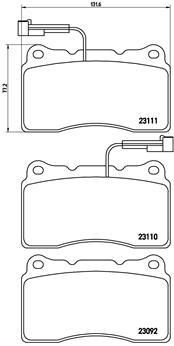 

Колодки торм.пер. ALFA ROMEO 156/159/166/Brera/Spyder, VOLVO S60/V70 II 03-11 BREMBO