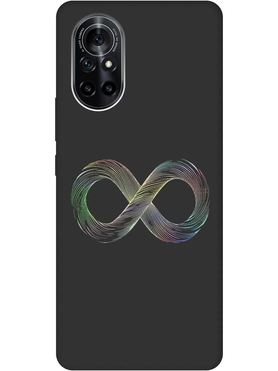 

Силиконовый чехол на Huawei Nova 8 с принтом "Знак бесконечность" матовый черный, Черный;серебристый, 731079561