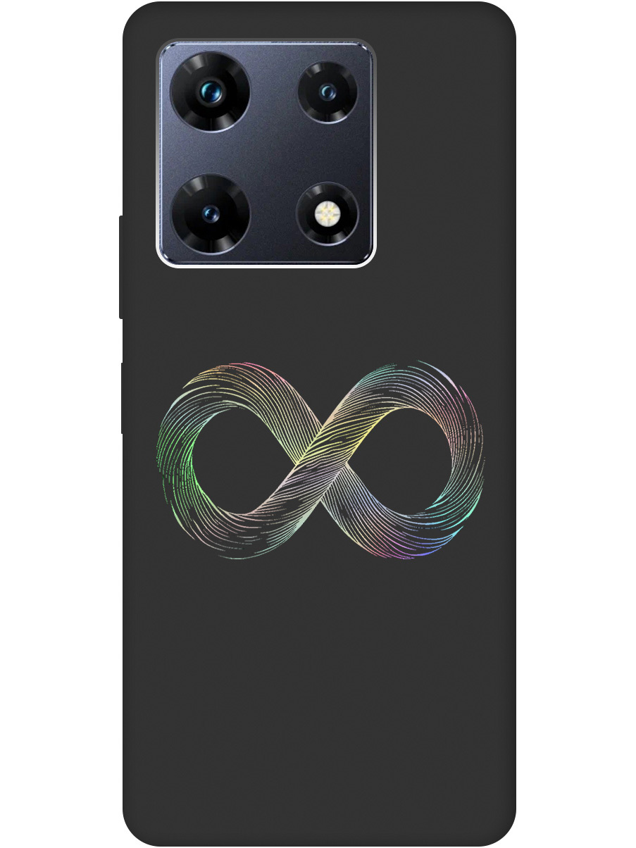 

Силиконовый чехол на Infinix Note 30 Pro с принтом "Знак бесконечность" матовый черный, Черный;серебристый, 773942861