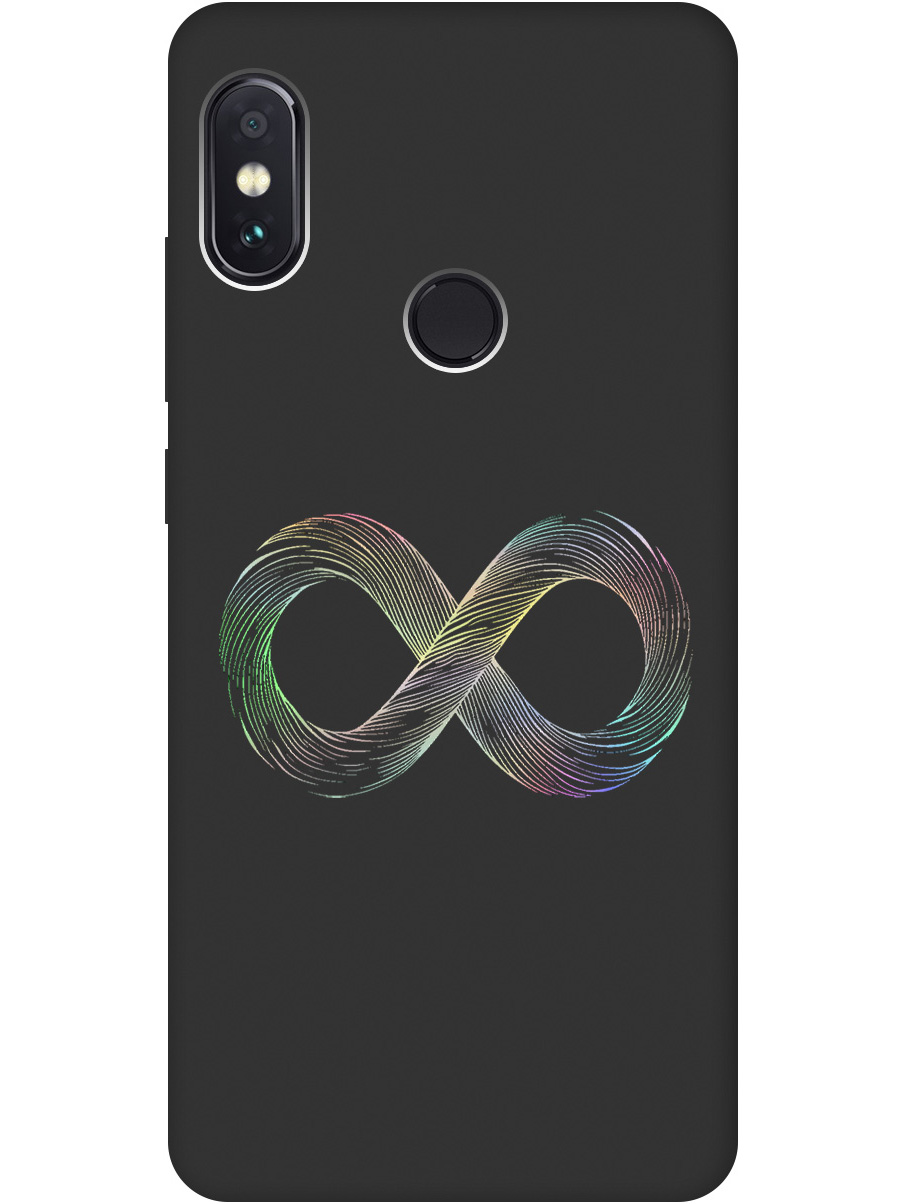 

Силиконовый чехол на Xiaomi Redmi Note 5/Note 5 Pro с принтом матовый черный 846128, Черный;серебристый, 717568761