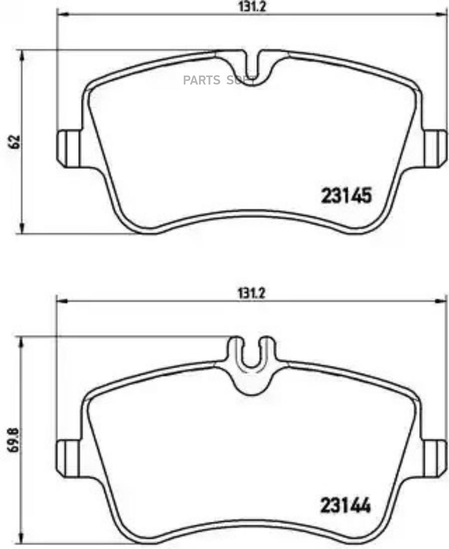 

Колодки торм.пер. MERCEDES-BENZ C-CLASS (W203) 3.5 Kw 170 01/05 - 02/07 F / MERCEDE BREMBO