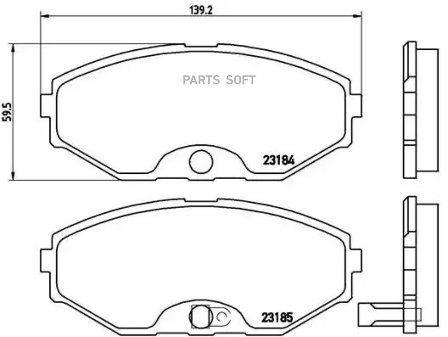 

Колодки торм.пер./дат. NISSAN Maxima QX A33 2.0/2.5/3.0 3/00-> BREMBO