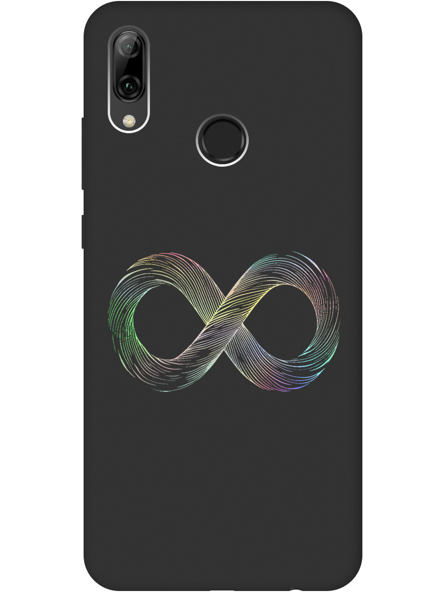

Силиконовый чехол на Honor 10 Lite, Huawei P Smart (2019) с принтом матовый черный 846140, Черный;серебристый, 720145861