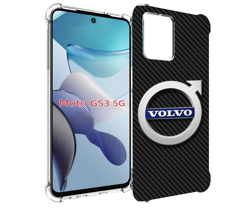 Чехол бампер MyPads вольво volvo 3 для Motorola Moto G53 противо