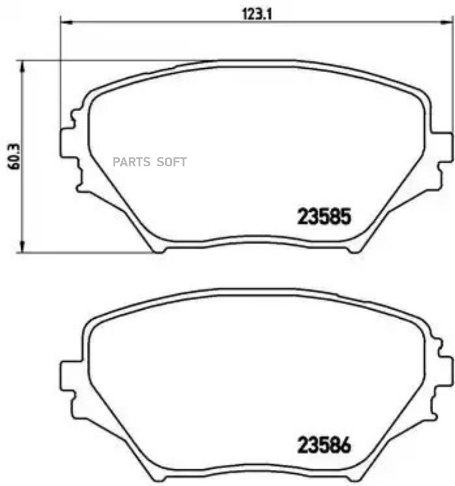 

Колодки торм.пер. TOYOTA RAV4 1.8/2.0 WTi/2.0D4-D 00-> BREMBO