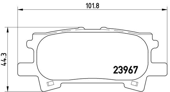 

Колодки торм.зад. LEXUS RX (MCU ) 3.3 Kw 171 04/03 - > R / LEXUS RX (MCU ) 3.3 FWD BREMBO