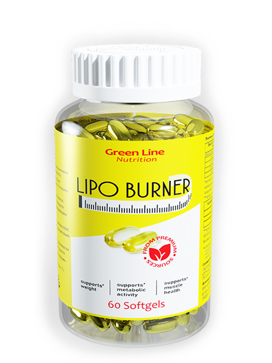 Жиросжигатель для похудения Lipo Burner 60 для женщин и мужчин Green Line Nutrition