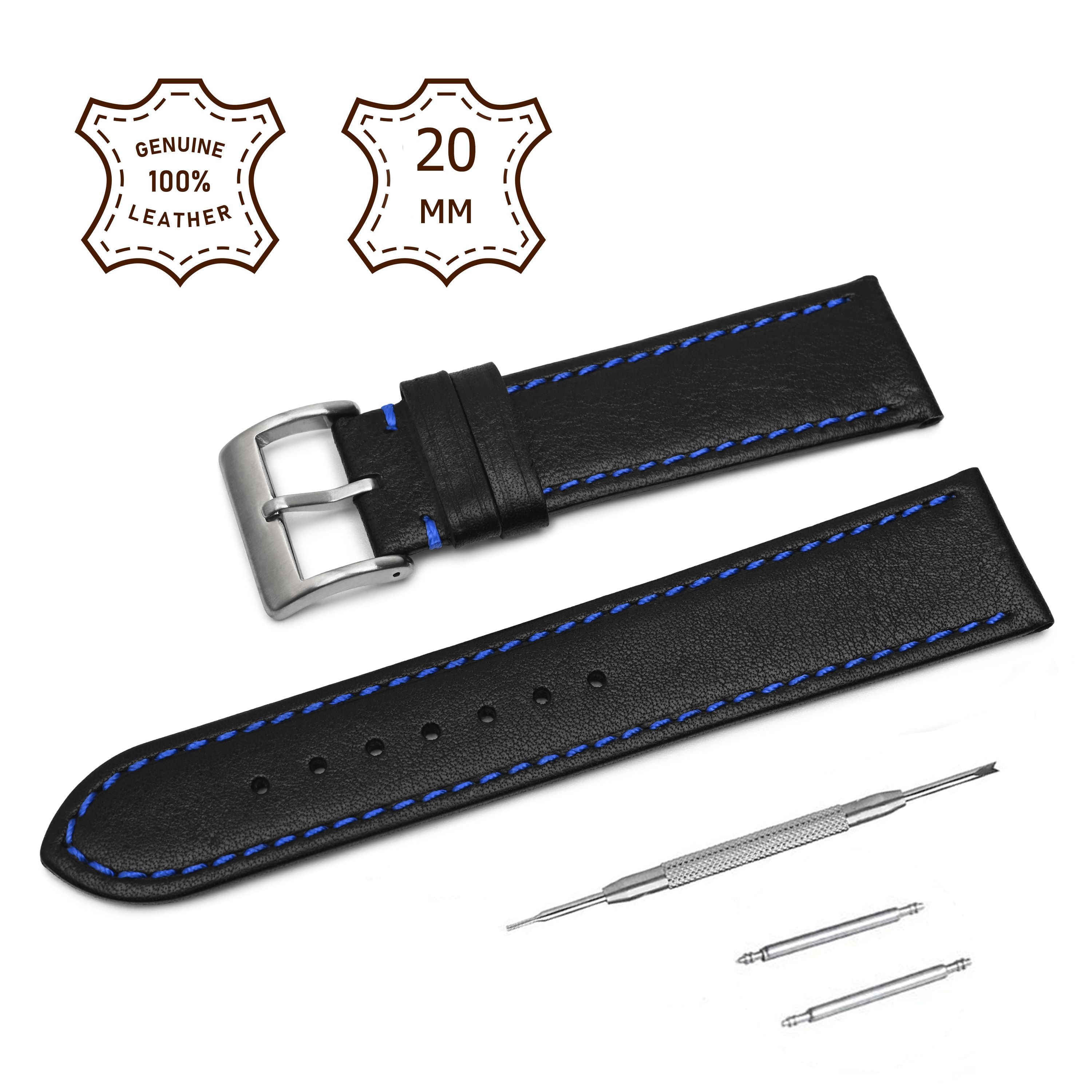 

Ремешок из двух частей унисекс Axiver LE-A черный/синий, LE-A